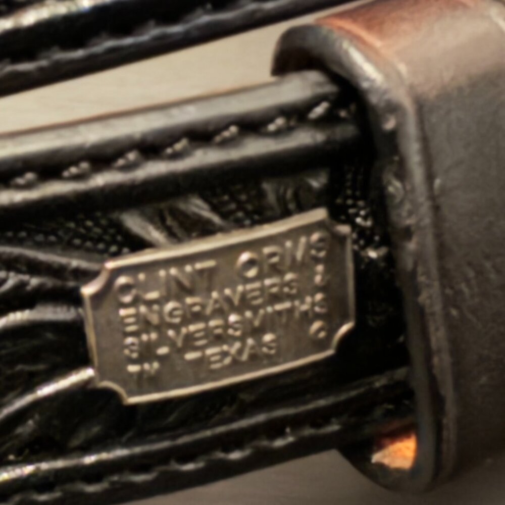 Clint Orms Custom Belt And Buckle Size 32 - image 6